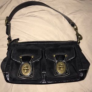 Authentic Small black coach bag (never used)